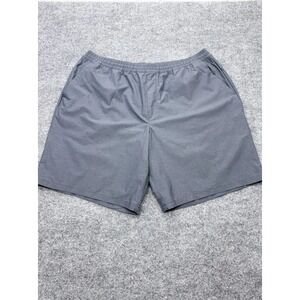 Hill City Mens Performance Athletic Shorts Gray XL Elastic Waist 7 Inch Inseam